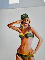 BP pin up oude reclame poster, Reclamebord, Gebruikt, ., Ophalen of Verzenden