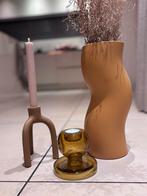 Cognac kleurige theelichthouder van Urban Culture Nature, Ophalen of Verzenden, Nieuw, Overige materialen