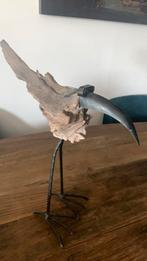 Mooie vogel van hout met metaal, Antiek en Kunst, Kunst | Designobjecten, Ophalen