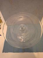 Mooie hoge stevige glazen taartplateau, --, Ophalen of Verzenden, Zo goed als nieuw, --