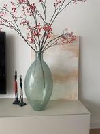 Grote hoge vaas van glas kleur groen 60x30, Ophalen, 50 tot 75 cm, Groen, Glas