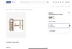 Hoogslaper half Jysk Uldal 90 x 200 cm met kast, Huis en Inrichting, Ophalen, Gebruikt, 90 cm, Eenpersoons