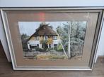 Schilderij aquarel van een huis - Gesigneerd - Toon Bosveld, Ophalen