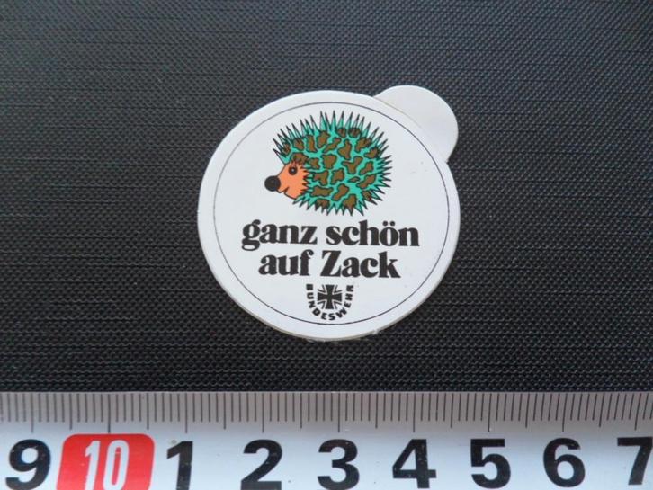 sticker leger duitsland bundeswehr egel ganz schön auf zack, Verzamelen, Stickers, Zo goed als nieuw, Ophalen