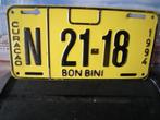 oude nummerplaat 1994  curacao  bon bini, Ophalen of Verzenden, Gebruikt, Auto's