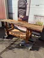 Oude Houten Timmerwerkbank, Doe-het-zelf en Verbouw, Werkbanken, Ophalen of Verzenden, Gebruikt, 120 tot 170 cm, Bankschroef