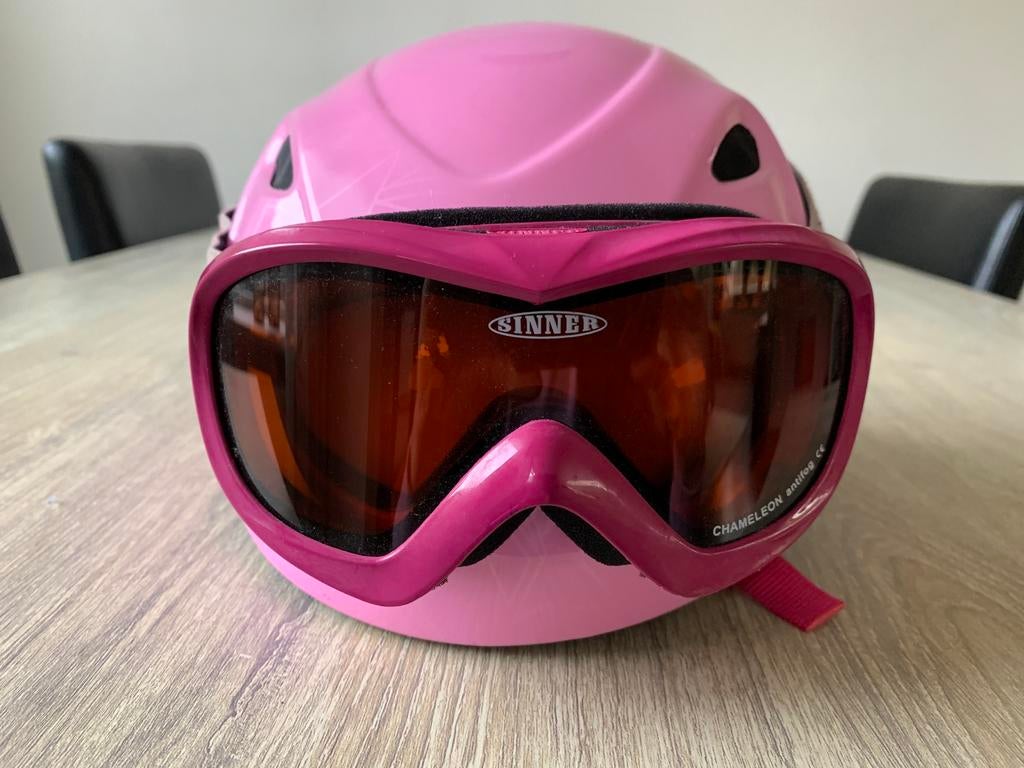 Giro kinder skihelm met skibril, Overige merken, Gebruikt, Overige typen, Ophalen of Verzenden