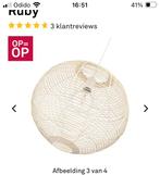 NIEUW Hanglamp van riet, Ruby (Karwei), Nieuw, Ophalen of Verzenden, Bohemian, landelijk, Minder dan 50 cm