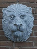 Leeuw leeuwenkop wanddecoratie betonnen beeld tuinbeeld, Tuin en Terras, Tuinbeelden, Nieuw, Ophalen of Verzenden