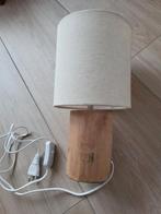 Boomstam tafellamp lampje lamp hout linnen Maison du Monde, Huis en Inrichting, Ophalen of Verzenden, Nieuw, Hout