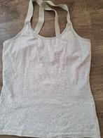 Grijze Sandwich Top - Maat L, Kleding | Dames, Tops, Maat 42/44 (L), Ophalen of Verzenden, Zo goed als nieuw, Zonder mouw