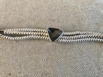 Zamak armband (120) zwart/grijs crystal beschikbaar voor biedingen