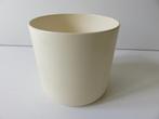 Creme witte kunststof Charme bloempot d20 cm, Kunststof, Gebruikt, Rond, Binnen