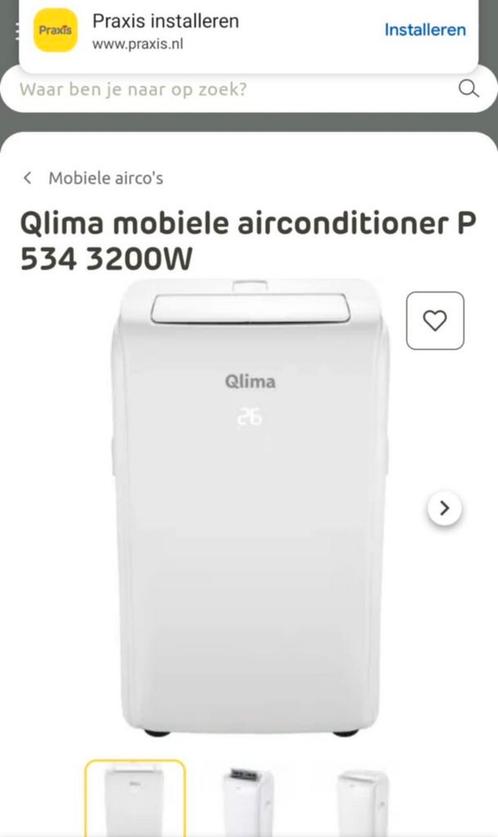 Qlima mobiele airconditioner P 534 3200W, Witgoed en Apparatuur, Airco's, Zo goed als nieuw, Mobiele airco, 100 m³ of groter, 3 snelheden of meer