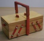 Vintage houten kinder naaibox naaidoos uitklapbaar, Ophalen of Verzenden