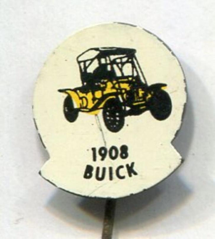 1908 Buick blauw op blik oldtimer auto speldje ( A_138a ), Verzamelen, Speldjes, Pins en Buttons, Zo goed als nieuw, Speldje of Pin