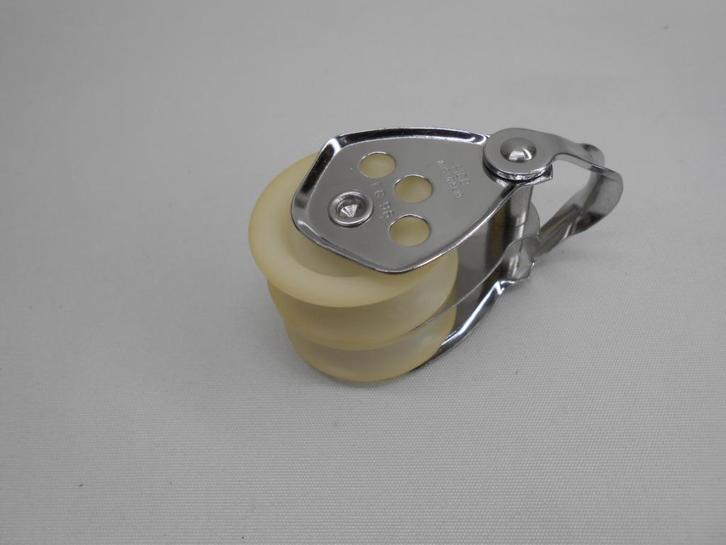 Dubbelschijfs Blok, Katrol, RVS, voor 10 - 12 mm lijn, Watersport en Boten, Accessoires en Onderhoud, Nieuw, Lijn of Blok, Ophalen of Verzenden