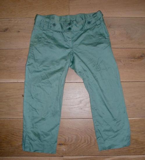 Patrizia Pepe broek maat 36, Kleding | Dames, Broeken en Pantalons, Zo goed als nieuw, Maat 36 (S), Groen, Driekwart, Ophalen of Verzenden