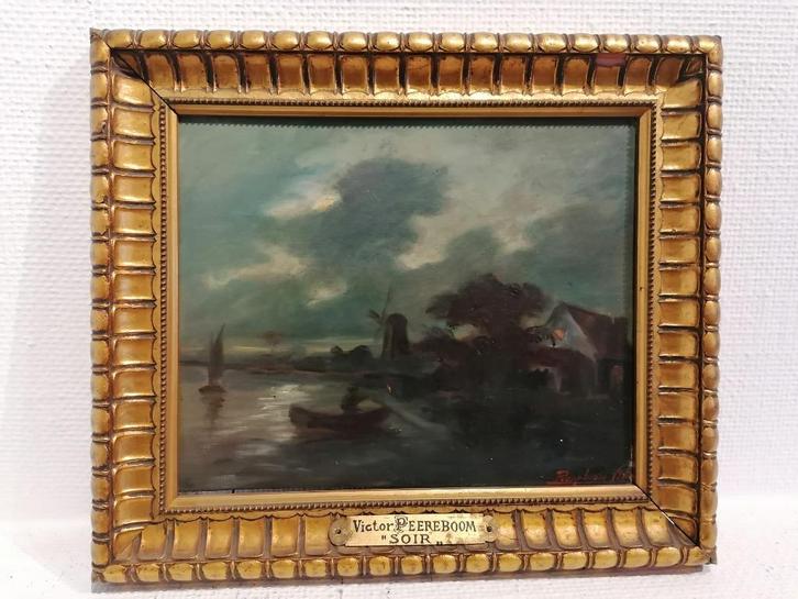 Antiek schilderij op paneel, gesigneerd, Antiek en Kunst, Kunst | Schilderijen | Klassiek, Ophalen