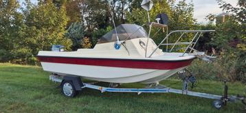Orka 460 stabiele zeevisboot yamaha 40 Pk + trailer €2750,-  beschikbaar voor biedingen