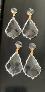 Kroonluchter onderdelen - 4 stuks, Ophalen of Verzenden, Gebruikt, Glas