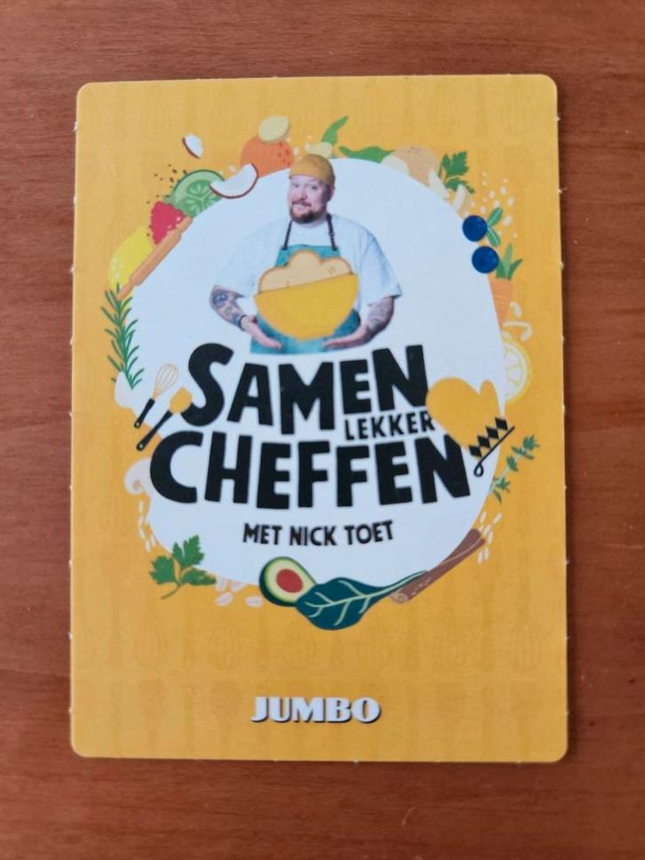 Samen lekker cheffen kaartjes., Verzamelen, Supermarktacties, Jumbo, Ophalen of Verzenden