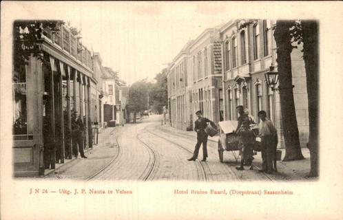 Sassenheim - Dorpstraat, Verzamelen, Ansichtkaarten | Nederland, Ongelopen, Voor 1920, Ophalen of Verzenden