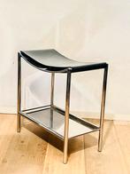 Design  Bauhaus-stijl kruk / bijzettafel met een verchroomd, Ophalen of Verzenden
