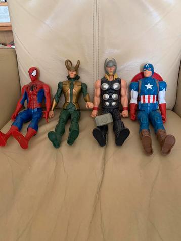 Marvel Actiefiguren Capt. America, Thor, Loki , Spider-Man 