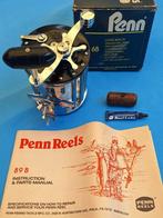 vintage Penn long beach 68 fishing reel vis-molen met doos, Watersport en Boten, Hengelsport | Zeevissen, Ophalen of Verzenden