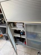 Kast met roldeur en glazen deuren, Ophalen of Verzenden, Zo goed als nieuw