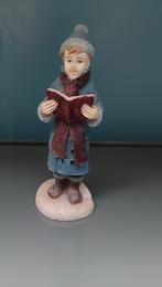 Kerstdorp figuur - Blauw - Bordeaux rood, Ophalen of Verzenden, Zo goed als nieuw