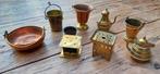 Mooie set met koperen miniaturen. Net echt, Antiek en Kunst, Antiek | Koper en Brons, Ophalen of Verzenden, Koper