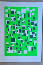 Zeefdruk kunst in donkergroen en lichtgroen, Ophalen of Verzenden