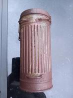 Duitse gecamoufleerde Gasmasker Koker WO2, origineel, Verzamelen, Ophalen of Verzenden, Landmacht, Duitsland