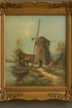 Molen landschap, Antiek en Kunst, Kunst | Schilderijen | Klassiek, Ophalen of Verzenden