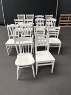 14 klassieke witte stoelen, Ophalen, Zo goed als nieuw, Kunststof