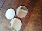 3 Spiegel Onderzetters, Huis en Inrichting, Woonaccessoires | Onderzetters, Ophalen of Verzenden, Zo goed als nieuw, Glas of Kopje