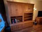 Eikenhouten meubelset: Hoge kast, TV kast, secretaire, hoekt, Ophalen, Gebruikt, 100 tot 150 cm, Eikenhout