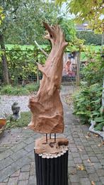 Teakhouten sier sculptuur, Ophalen