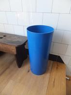 knalblauwe hoge vintage paraplubak space age, pop art design, Antiek en Kunst, Curiosa en Brocante, Verzenden