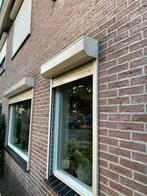 Crème Rolluiken met handbediening, Doe-het-zelf en Verbouw, Rolluiken, Ophalen, Gebruikt, 100 tot 150 cm, Crème of Beige