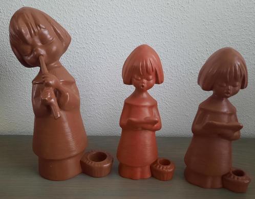 3 goebel engeltjes met kaarsenhouder, Antiek en Kunst, Kunst | Beelden en Houtsnijwerken, Ophalen of Verzenden