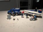 Playmobil 5187 politie auto met boot en moter, Kinderen en Baby's, Speelgoed | Playmobil, Ophalen of Verzenden, Zo goed als nieuw
