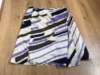 Claudia strater grijs paars bruin zijde rokje 40 overslag, Maat 38/40 (M), Bruin, Ophalen of Verzenden, Zo goed als nieuw