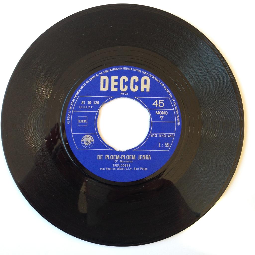 Trea Dobbs Ploem Ploem Jenka 7" Stad 60s 1965 songfestival, Cd's en Dvd's, Vinyl Singles, Gebruikt, Single, Nederlandstalig, 7 inch