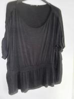 Tshirt shirt top zwarte zwart 54 grote maten, Verzenden, Gedragen, Zwart, Shirt of Top