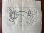 Antieke vestingkaart Steenbergen – Merian ca. 1660, Antiek en Kunst, Ophalen of Verzenden
