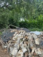 Berk, eikenhout gekloofd haardhout, 3 tot 6 m³, Ophalen of Verzenden, Berkenhout, Blokken