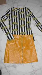 158-164 COOLCAT set rok en shirt met luipaard, Kinderen en Baby's, Kinderkleding | Maat 158, Ophalen of Verzenden, Zo goed als nieuw